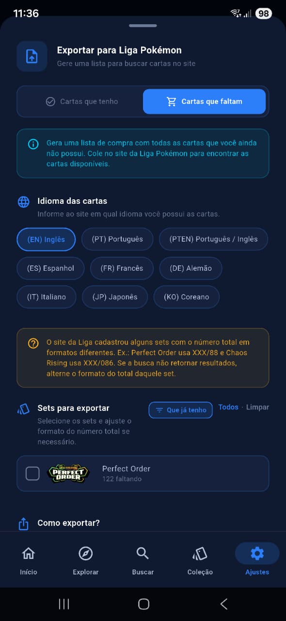 Exportar